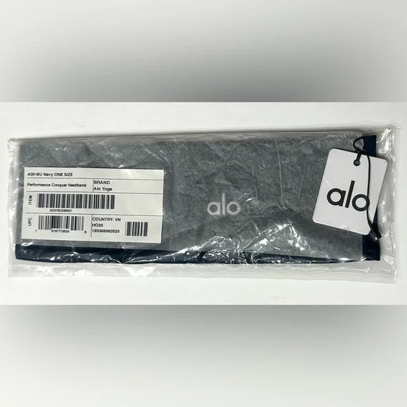 Alo Yoga Performance Conquer Headband NAVY BLUE, NWT - Picture 4 of 4
